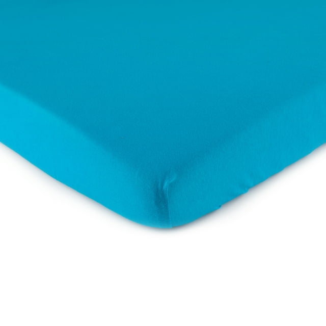 SheetWorld Fitted 100% Cotton Jersey Pack N Play Sheet Fits Graco Square Play Yard 36 x 36, Turquoise