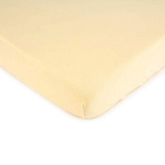 SheetWorld Fitted 100% Cotton Jersey Play Yard Sheet Fits BabyBjorn Travel Crib Light 24 x 42, Soft Yellow
