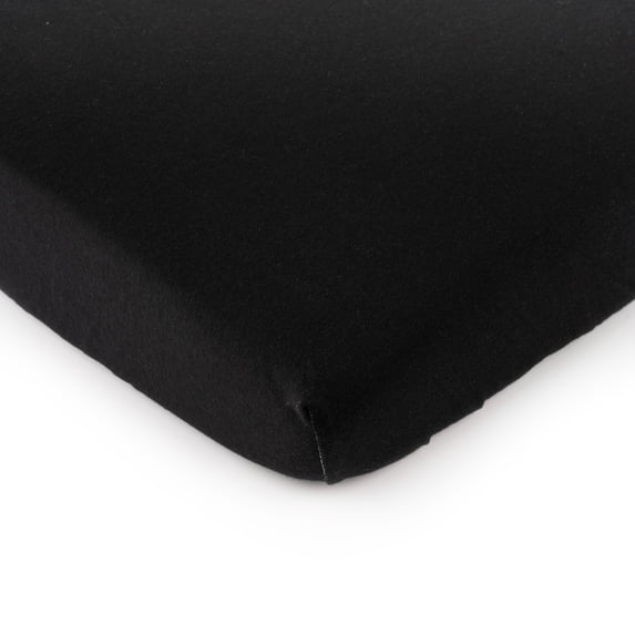 SheetWorld Fitted 100% Cotton Jersey Play Yard Sheet Fits BabyBjorn Travel Crib Light 24 x 42, Solid Black