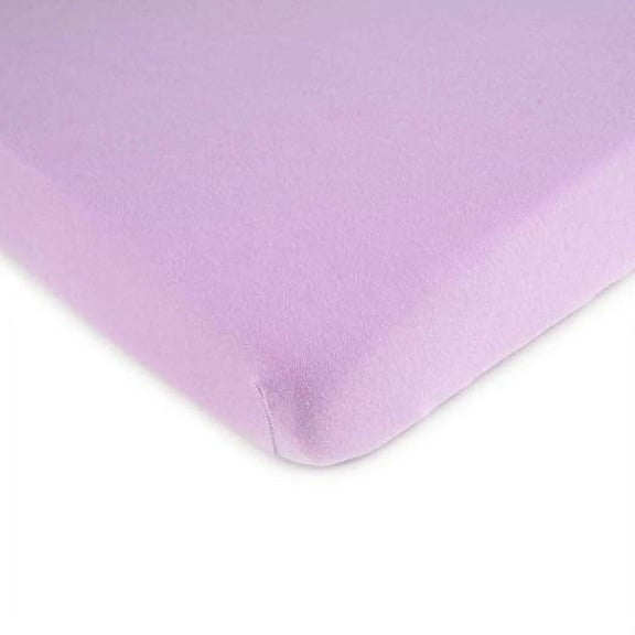 SheetWorld Fitted 100% Cotton Jersey Portable Mini Crib Sheet 24 x 38, Solid Lavender