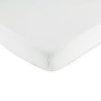 SheetWorld Fitted 100% Cotton Jersey Square Play Yard Sheet Fits Joovy 38 x 38, Solid White