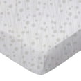 thumbnail image 1 of SheetWorld Fitted 100% Cotton Percale Cradle Sheet 18 x 36, Grey Floral Stems, 1 of 4