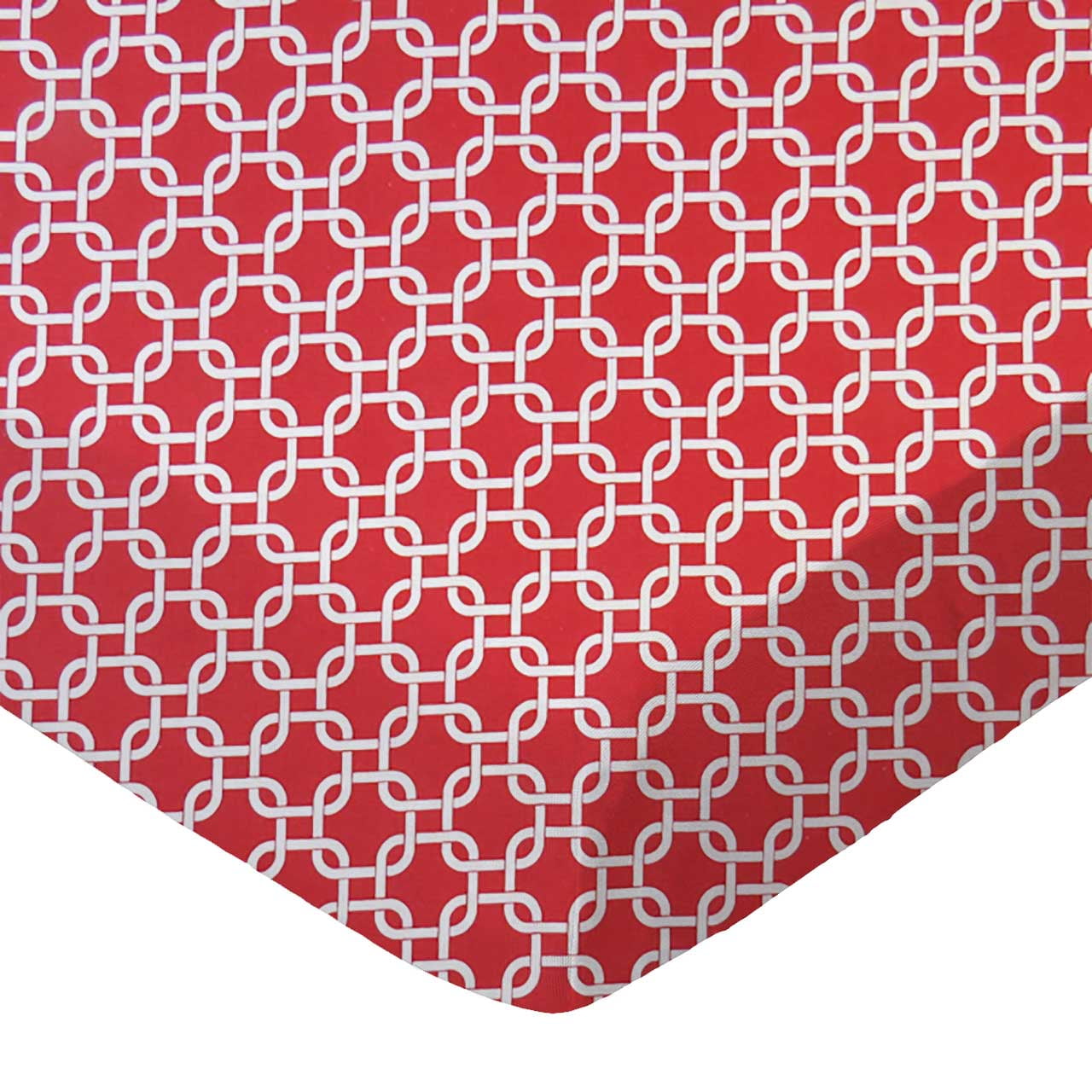 SheetWorld Fitted 100% Cotton Percale Cradle Sheet 18 x 36, Red Links