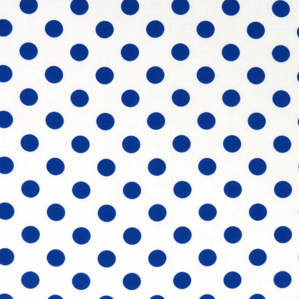 SheetWorld Fitted 100% Cotton Percale Cradle Sheet 18 x 36, Royal Polka Dots