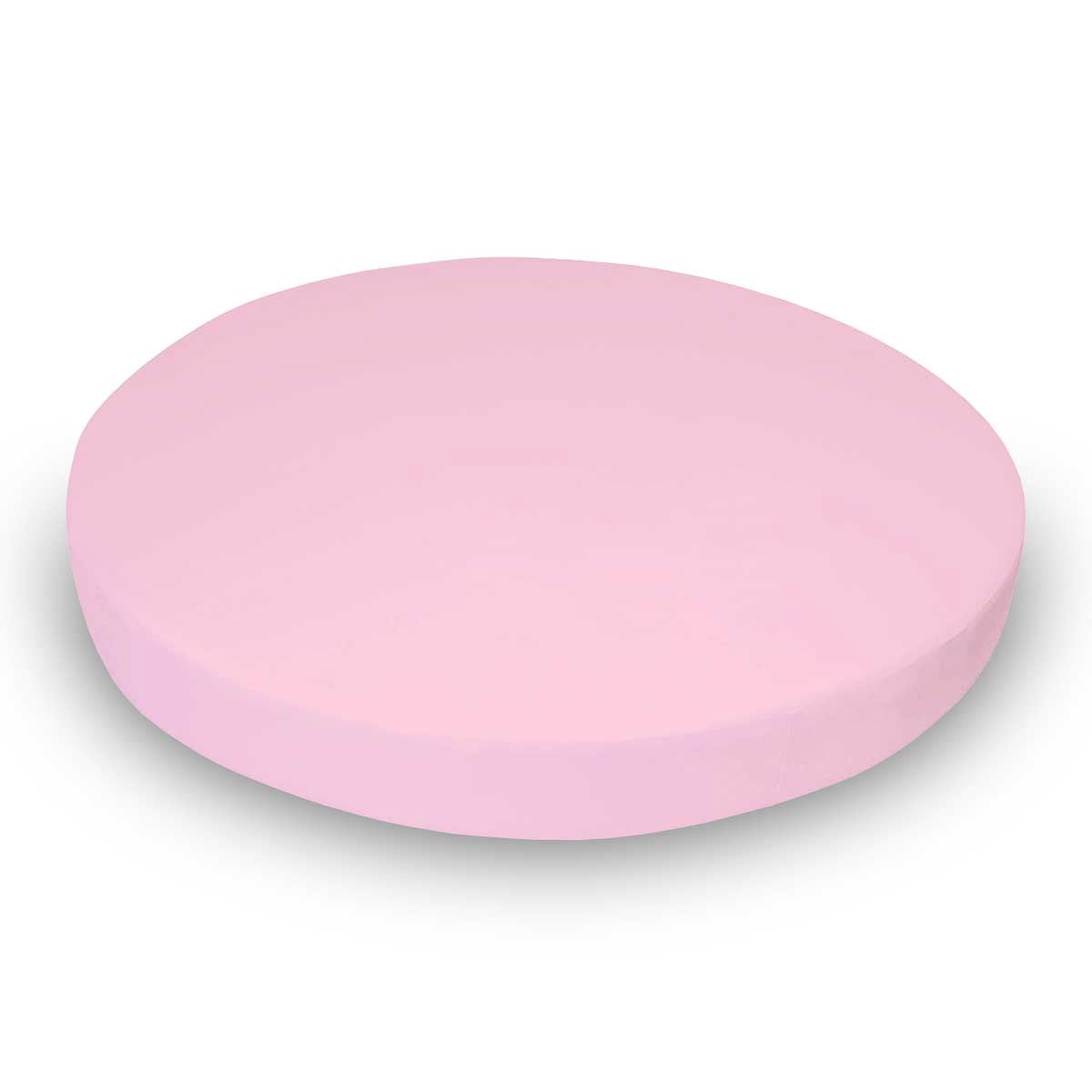 SheetWorld Fitted 100% Cotton Percale Oval Crib Sheet, Fits Stokke Sleepi 26 x 47, Baby Pink Woven