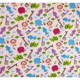 thumbnail image 1 of SheetWorld Fitted 100% Cotton Percale Oval Crib Sheet, Fits Stokke Sleepi 26 x 47, Safari Animals Pink, 1 of 3