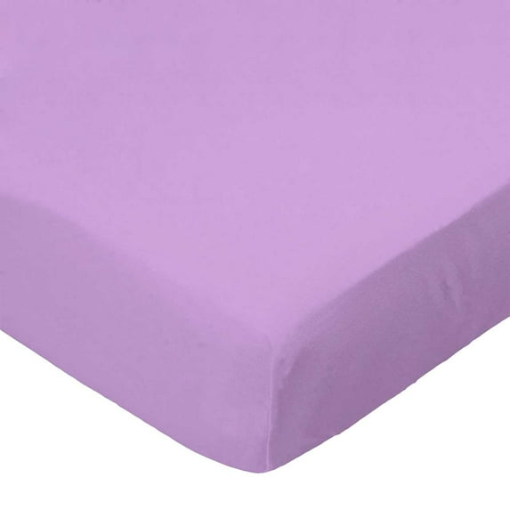 SheetWorld Fitted 100% Cotton Percale Pack N Play Sheet 29 x 42, Solid Lilac Woven