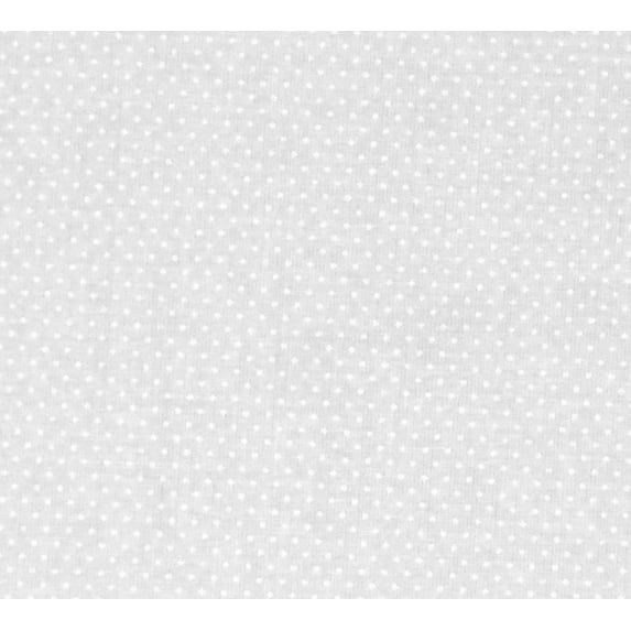 SheetWorld Fitted 100% Cotton Percale Pack N Play Sheet 29 x 42, White On White Pindots