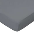 thumbnail image 1 of SheetWorld Fitted 100% Cotton Percale Pack N Play Sheet Fits Graco 27 x 39, Dark Grey Woven, 1 of 1