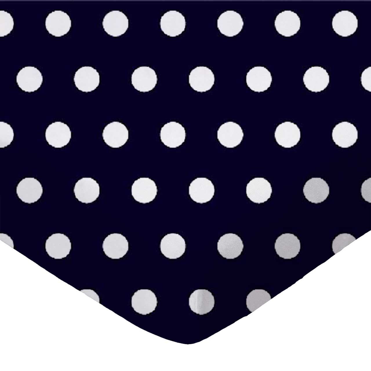 SheetWorld Fitted 100% Cotton Percale Pack N Play Sheet Fits Graco 27 x 39, Polka Dots Navy