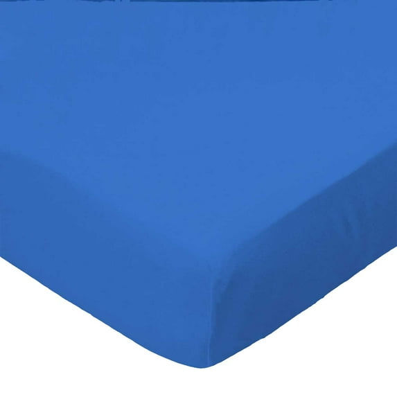 SheetWorld Fitted 100% Cotton Percale Pack N Play Sheet Fits Graco 27 x 39, Royal Blue Woven