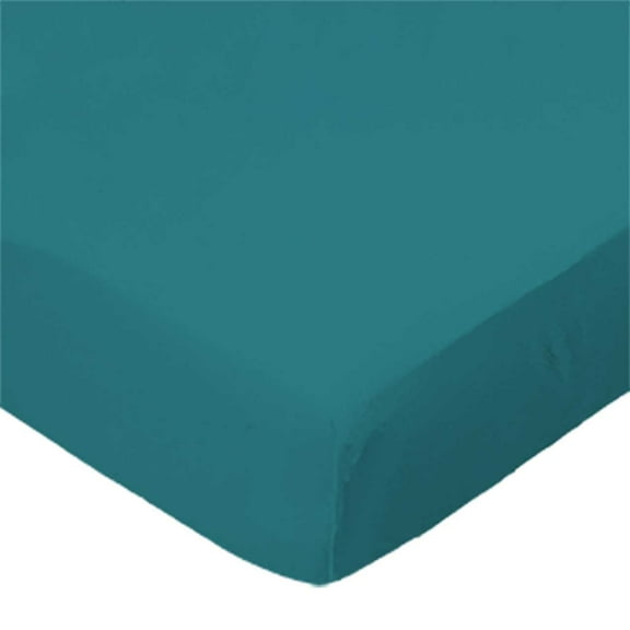 SheetWorld Fitted 100% Cotton Percale Pack N Play Sheet Fits Graco 27 x 39, Solid Teal Woven
