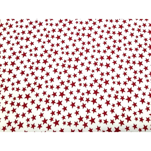 SheetWorld Fitted 100% Cotton Percale Portable Mini Crib Sheet 24 x 38, Red Stars