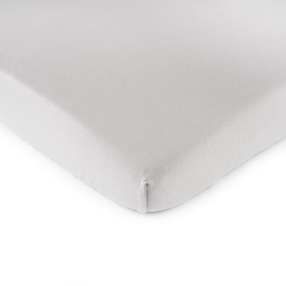 SheetWorld Fitted Pack N Play Playard Sheet Compatible with Dream On Me Zoom Playard 25 x 37 inches, 100% Cotton Jersey, Hypoallergenic, Silver Grey