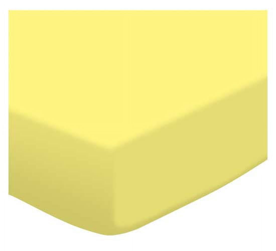 SheetWorld Fitted Square Playard Sheet (Fits Joovy) - Solid Lemon Jersey Knit