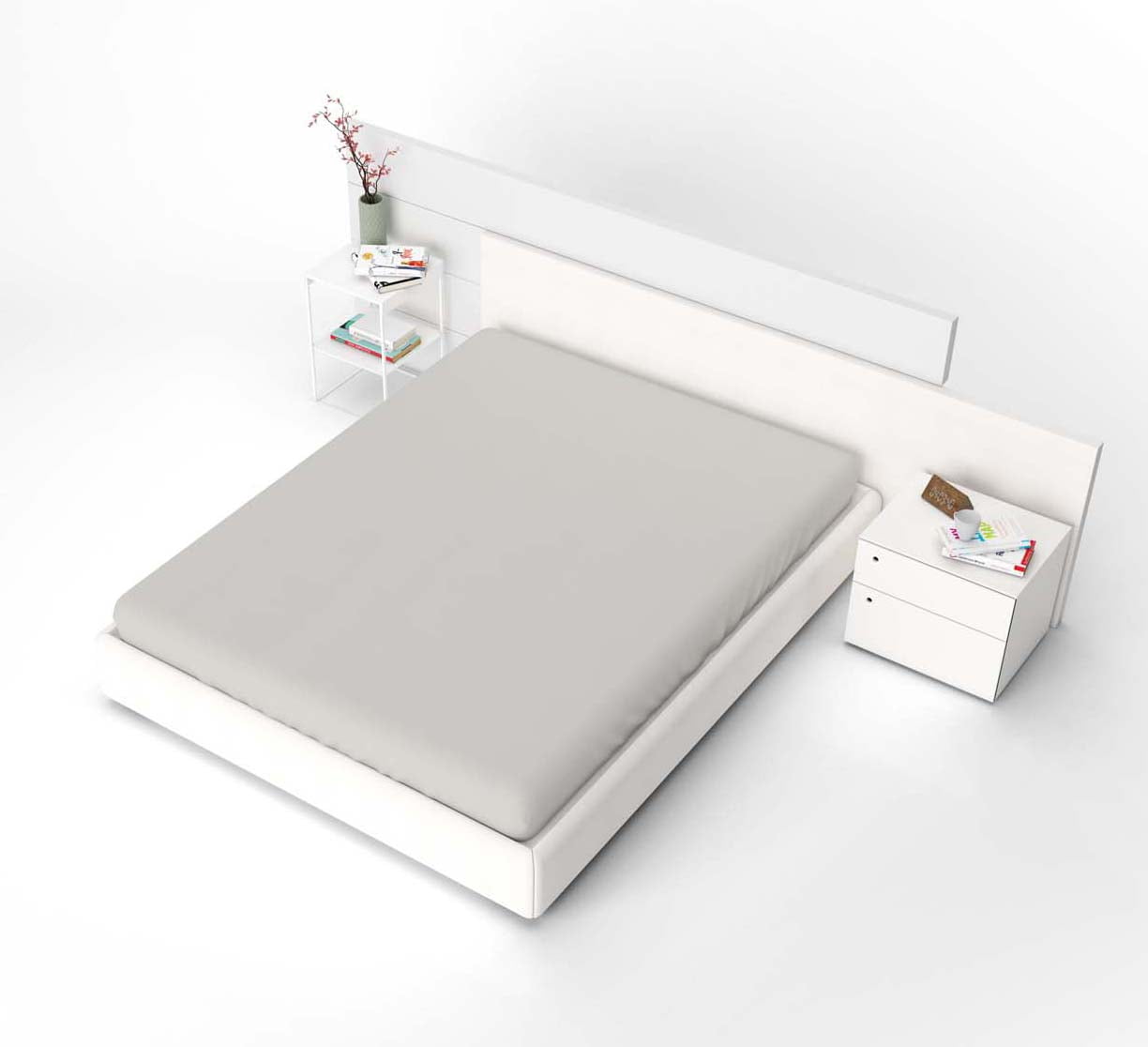 SheetWorld King Size Fitted Sheet 76 x 80 100 Cotton Woven, 500 TC