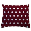 thumbnail image 1 of SheetWorld Twin Pillow Case, 100% Cotton Woven 20 x 26, Polka Dots Burgundy, 1 of 2