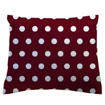 SheetWorld Twin Pillow Case, 100% Cotton Woven 20 x 26, Polka Dots Burgundy
