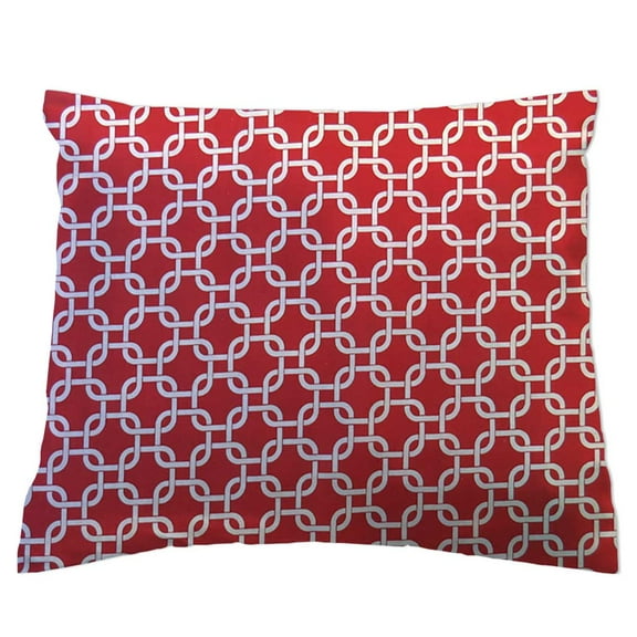 SheetWorld Twin Pillow Case, 100% Cotton Woven 20 x 26, Red Links
