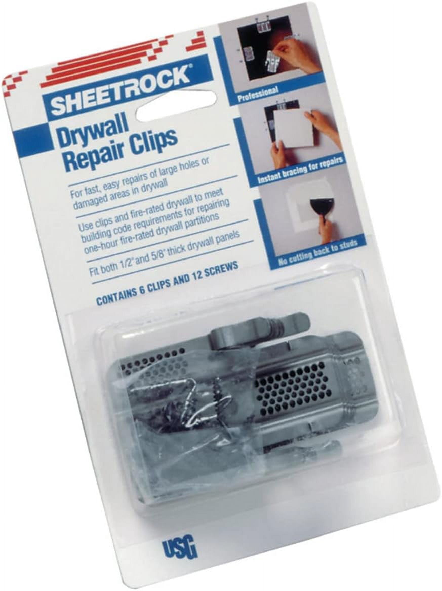 Sheetrock Wall Repair Kit - 1.88 Ft. Reinforced Metal Patch, White (USG 380161)