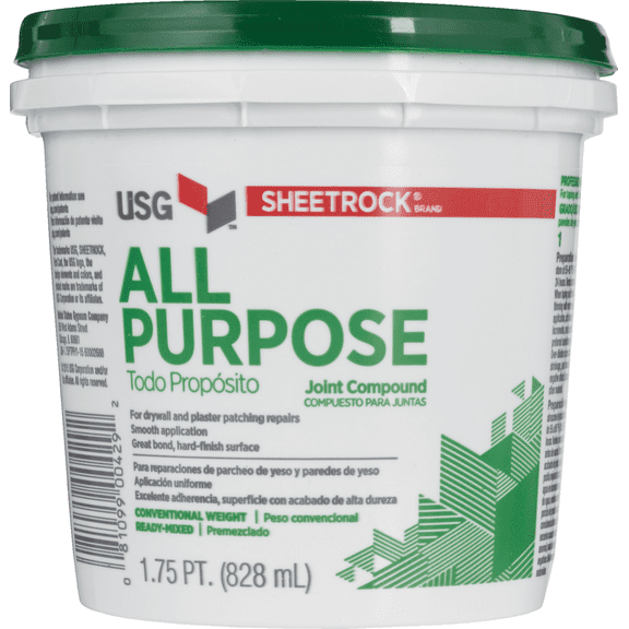 Sheetrock Pre-Mixed All-Purpose Drywall Joint Compound - Single Pack Residential Use, Standard Application