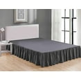 thumbnail image 1 of Sheets & Beyond Solid Microfiber 14" Bed Skirt, Queen, Gray, 1 of 3