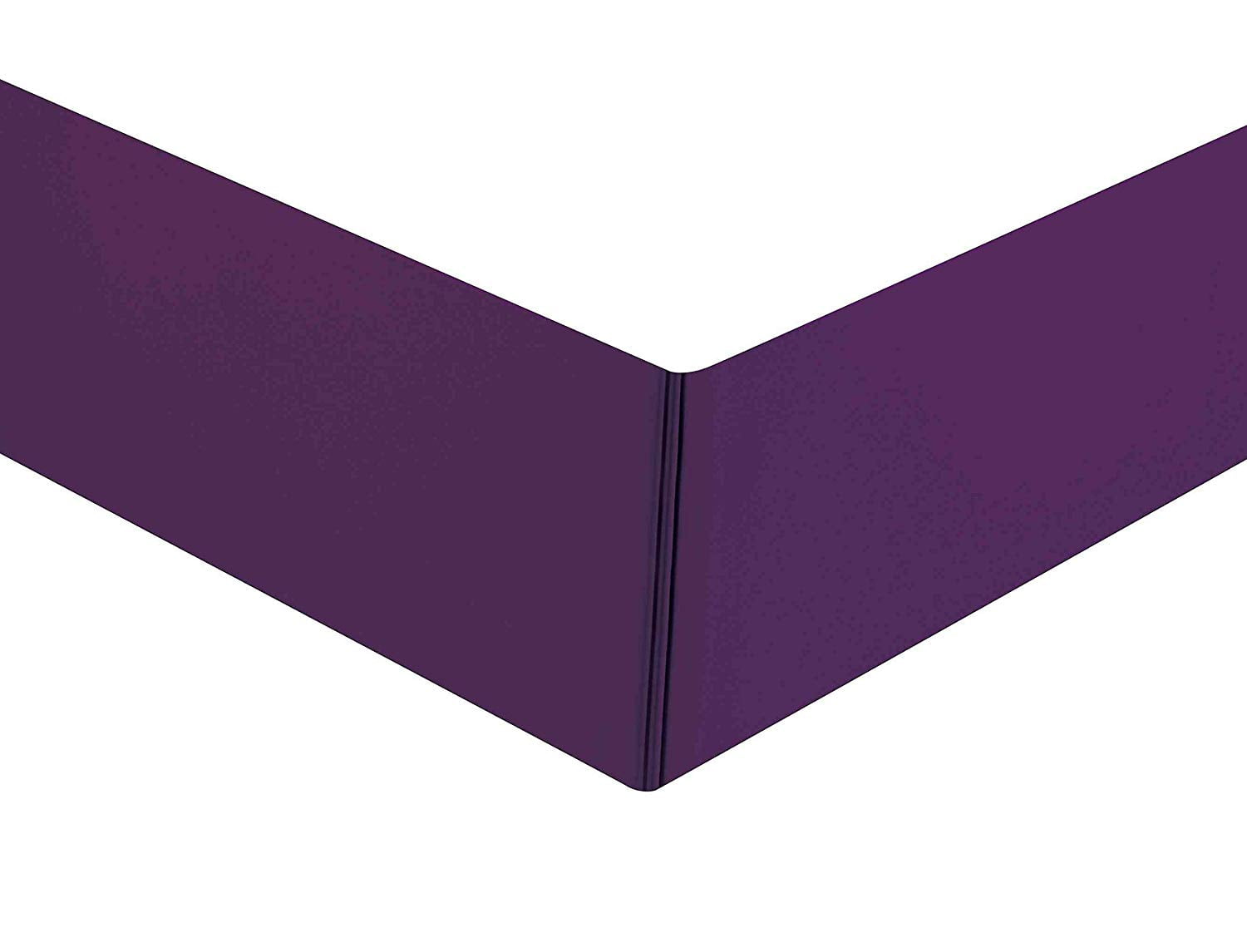Sheets & Beyond Solid Microfiber Bed Skirt, King, Purple