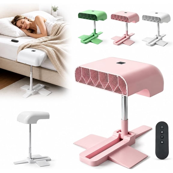Under Sheets Cooling Fan, Mattress Cooling Fan for Hot Sleepers, Rechargeable Air System with Remote, 5 Speeds, Adjustable Height, Quiet Under Blanket Airflow for Low and Standard Beds (Pink)