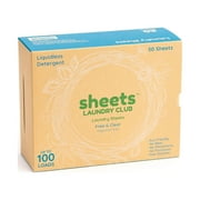 Sheets Laundry Club - Laundry Detergent Sheets (Up to 100 Loads) 50 Laundry Sheets - Fragrance Free - New liquidless laundry detergent Good for the earth making laundry a breeze.