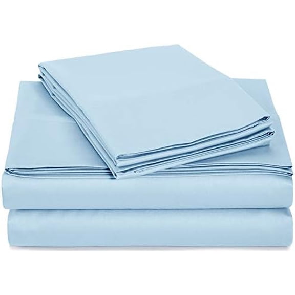 Sheets for Motorhomes & Camper Beds,RV Sheets 58x75 RV Queen,Fit up to 8 Inch Deep Brushed Microfiber, Light Blue - 4 Piece Sheet Set$$Bedding