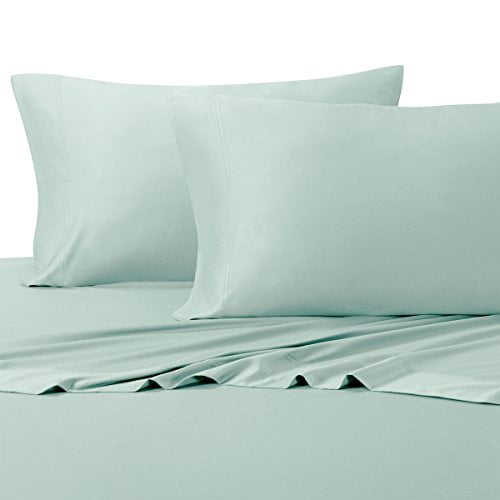 Sheetsnthings 100% Cotton Bed Sheet Set - 600TC, California King Solid Sea - Soft, Deep Pocket, 4PC Sheets