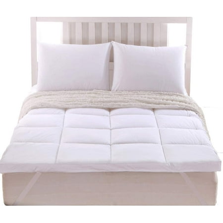 Sheetsnthings 2 Inch Plush 100 Percent Microfiber California King Down Alternative Mattress Pad/Topper