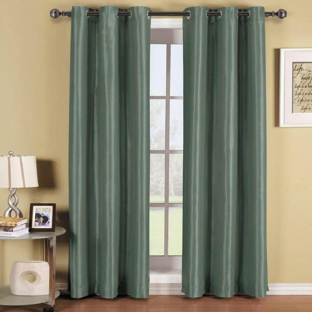 Sheetsnthings Blackout Curtain 42 x 84 Inch, Blue Single Panel/Thermal Insulated Room Darkening Bedroom Curtain