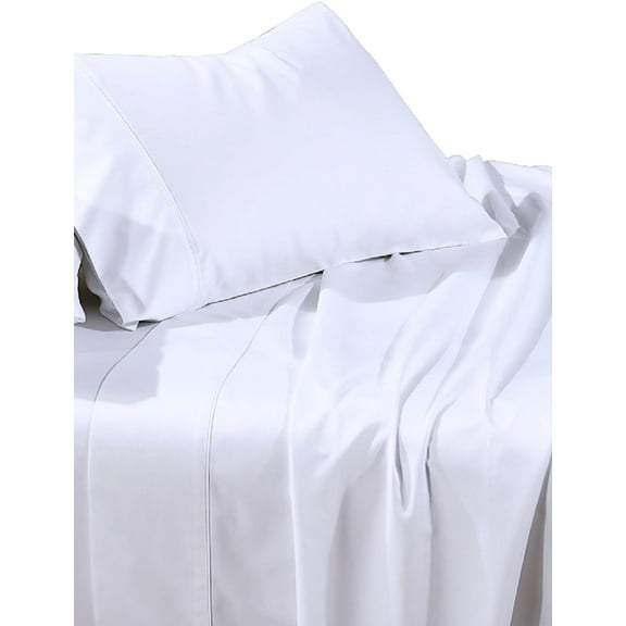 Sheetsnthings Brushed Microfiber Flat Sheet Only (Twin XL Size, Solid White) with Matching Pillowcase as Bonus