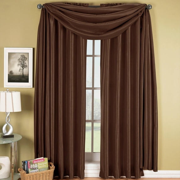 Sheetsnthings Chocolate One Soho Scarf Window Treatment 42x216 Long
