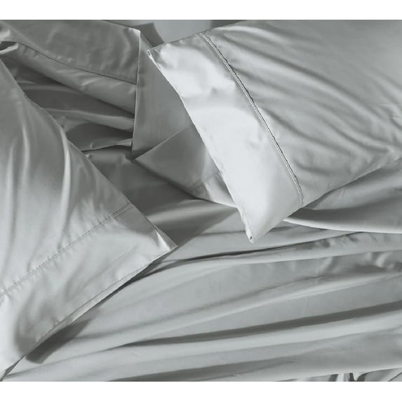 Sheetsnthings Cool and Crisp Percale Cotton 4pc Sheet Set (Full Size, Sea) Made in USA Breathable Classic Bed Sheets
