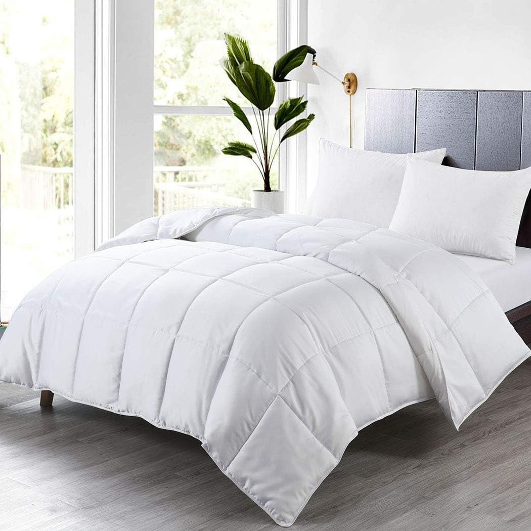 Sheetsnthings Cooling Bamboo Viscose Down Alternative Comforter, All Seasons (Silky Soft and Silent Bamboo Shell) Down Alternative Duvet Insert (Full/Queen Size, 90x90)