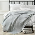 thumbnail image 1 of Sheetsnthings Cozy Viscose from Bamboo-Cotton Blend Waffle Blanket (King/Calking Size 110x96 , Grey) Lightweight and Breathable for Year Round Use, 1 of 3