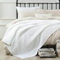 thumbnail image 1 of Sheetsnthings Cozy Viscose from Bamboo-Cotton Blend Waffle Blanket (King/Calking Size 110x96 , White) Lightweight and Breathable for Year Round Use, 1 of 3