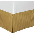 thumbnail image 1 of Sheetsnthings Damask Striped 300-Thread-Count, 100% Cotton Queen Pleated Tailored, 15-Inch Drop, Split Corners Bed Skirt, Bronze, 1 of 1