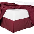 thumbnail image 1 of Sheetsnthings Damask Stripes Microfiber Full Bed Skirt with 14-Inch Drop, Burgundy, 1 of 1