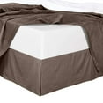 thumbnail image 1 of Sheetsnthings Damask Stripes Microfiber King Bed Skirt with 14-Inch Drop, Taupe, 1 of 1