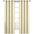 thumbnail image 1 of Sheetsnthings Diamond 54-Inch Wide x 108-Inch Long Panel, Set of 2 Jacquard Thermal Insulated Blackout Curtains, Ivory, 1 of 4