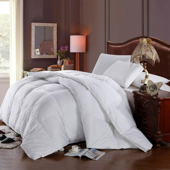Sheetsnthings Extra Warm Hungarian Down Alternative Comforter (King/California King 106x90) 86-Ounces of Fill, Pure Cotton Shell-Solid Pattern, Down Alternative Duvet Insert