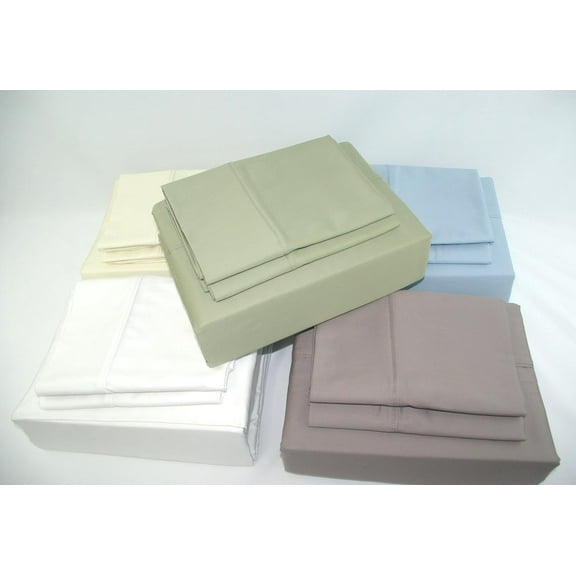 Sheetsnthings Good Weight Pure Cotton Sateen Twin Extra Long (XL) Bed Sheet Set -16 Inch Deep Pockets, Blue