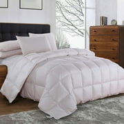 Sheetsnthings Goose Down Comforter Medium Weight/Warmth King-Calking Size 100-Percent Cotton Shell, Dobby Checkered Pattern, Standard Goose Down Fill, All Seasons Duvet Insert