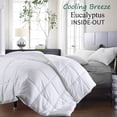 thumbnail image 1 of Sheetsnthings Inside-Out 100% Eucalyptus Tencel Lyocell Heavyweight Duvet Insert, 48 Ounces of Fill, Twin-Twin XL Size Cooling Breeze Breathable Heavy Comforter, 1 of 5