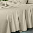 thumbnail image 1 of Sheetsnthings Made in USA- Flat Sheet Only (Oversized) 1000 Thread Count Pure Cotton Heavyweight Bed Linens (120 Inches x 112 Inches) Solid Beige, 1 of 3