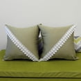 thumbnail image 1 of Sheetsnthings Made in USA- Soft Cotton Throw Pillow Covers, Embroidered Sage Alejandra (18x18) Cushion Cover Set, 1 of 1