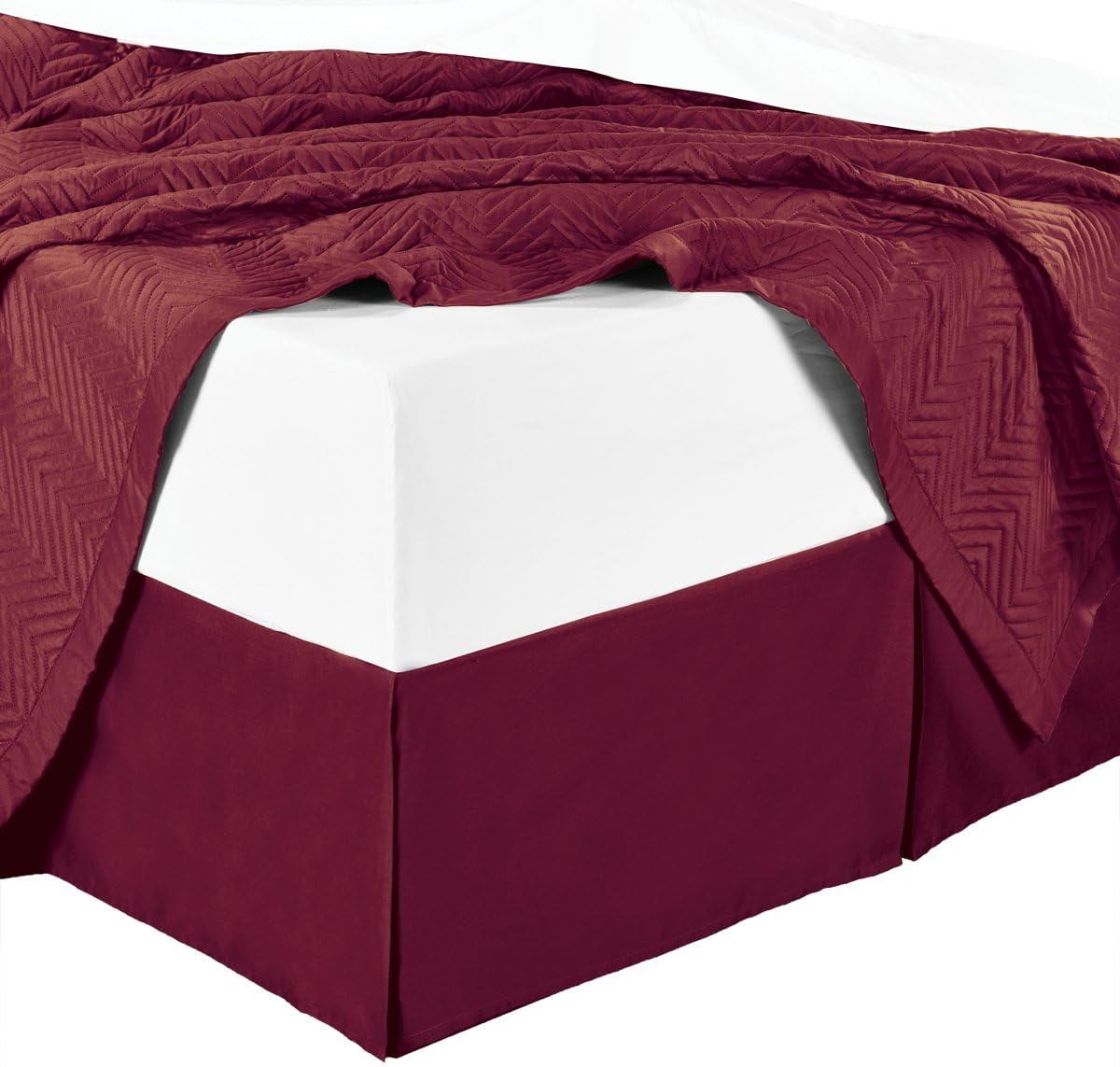 Sheetsnthings Microfiber Bed Skirts (14 inch drop) Queen Size, Solid